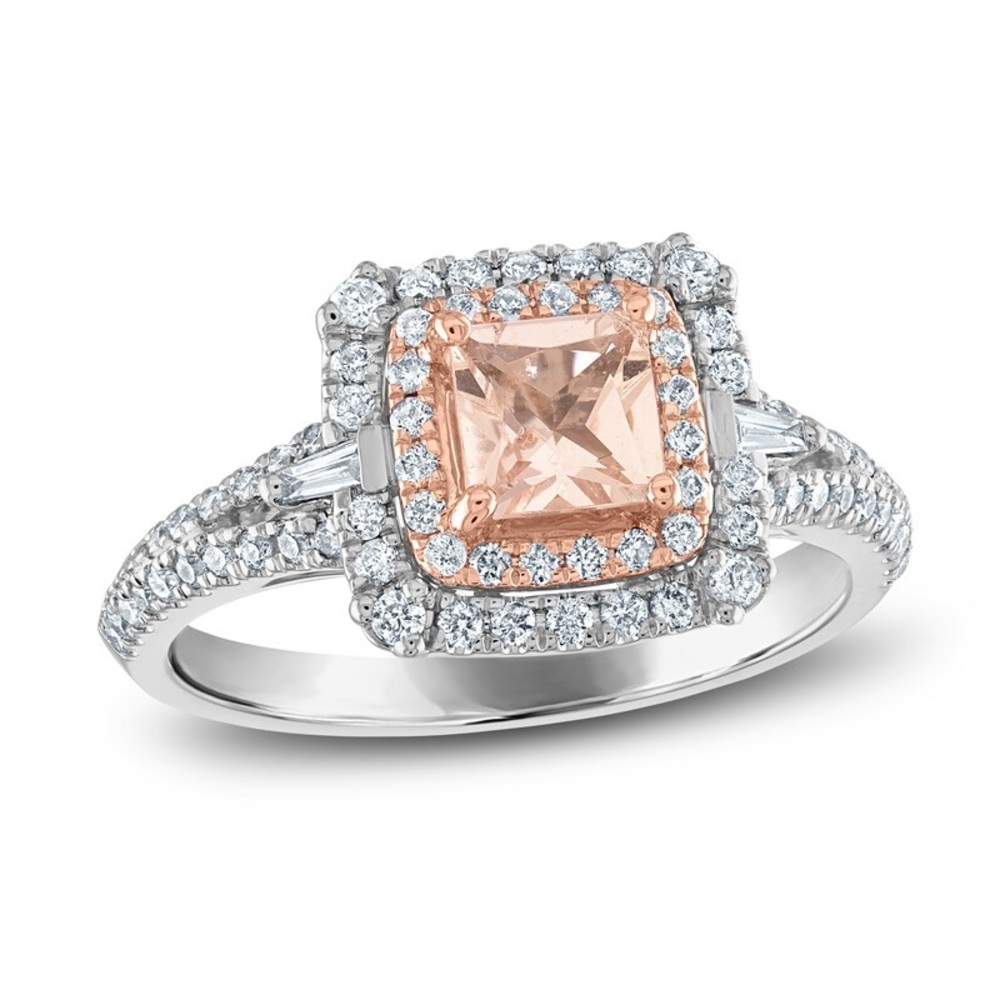 Stunning Morganite and Diamond Ring